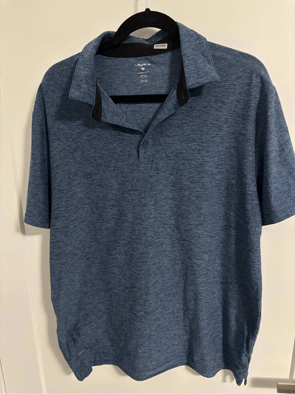 Beautiful blue golf polo shirt